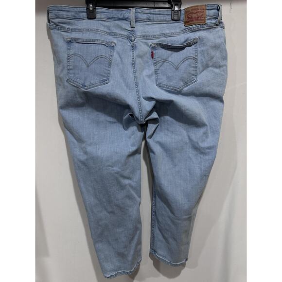 Levis Boyfriend Jeans Womens 24W Light Wash Denim Stretch Relaxed Fit Plus - Picture 2 of 8